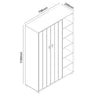 Bideford Tall Shoe Cabinet Storage Open Rack Hallway, Living, Bedroom White