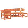 5 Piece Garden Lounge Set Wax Brown Solid Wood Pine