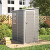 5x4ft Lean To Garden Shed Plastic Storage Tool House Pent Roof & Windor, Grey UK