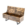 Industrial Storage Bench Ottoman Hallway Dining Room Bench Stool Rustic Wood