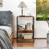 Record Holder Shelf 3-Tier Record Player Stand w/ V-Shaped Magazine Holder
