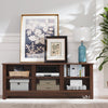 TV Stand for TVs up to 55 Inches Wooden 6 Storage Compartments TV Cabinet Table