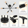 Modern Chandelier LED Lamp Black Frame Ceiling Light Living Room Pendant Lights