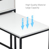 Modern Nest of 2 Side Table Table Set 2-in-1 Coffee Table Living Room White
