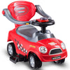 3 in 1 Ride on Push Along Car Horn Sound Safety Barrier Storage Seat Toy Red