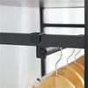 Large 3-Tier Metal Clothes Rail Hall Open Wardrobe Closet Anti-slip Board Shelf