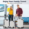 Suitcase Set of 3 ABS Cabin Hard Shell Luggage Travel Trolley 4Wheel Ssaszokyuyr