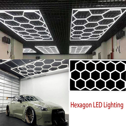 14Hex Hexagon LED RGB Lighting Car Retail Garage Workshop Wall Light Lamp