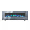 Electric Fireplace Media LED Wall Fire Wall Mounted / Standing Heater 40-100in