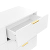 Modern White Chest of Drawers Wide Bedroom Furniture Storage Bedside 6 Drawers