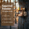 Carbonized Wood Squirrel Feeder Picnic Table Food Feeder Station Outside House