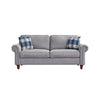 2, 3 Seater Linen Fabric Sofa Settee Couch Armchair with 2 Pillows Living Room