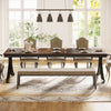 Rectangular Dining Table for 6-8, 200cm Industrial Kitchen Table for Dining Room