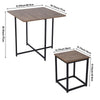 Compact Dining Table and 4 Stools Set Industrial Kitchen Funiture Space Saving