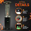 Spiral Flame Gas Patio Heater 13.5KW (Black with Black Cover)
