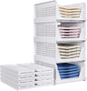 4x Stackable Wardrobe Drawer Units Organizer Clothes Closet Storage Basket Boxes