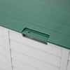 290L Wood Style Plastic Garden Storage Box Outdoor Deck Waterproof Chest Storage