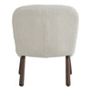 Lambwool Armchair Recliner Chair Button Back Occasional Sleeper Sofa w/Footstool