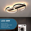 LED Ceiling Light Black Ceiling Lamp 38W Dimmable 3000K-6500K Living Room Fnpvad