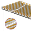 Manual Retractable Awning with LED 350x250 cm Yellow and White