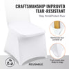 50PCS Stretch Spandex White Folding Chair Covers General Wedding Universal