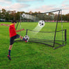 2-in-1 Portable Soccer Rebounder Net Soccer Trainer Dual-side Football Practice