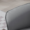 Swivel Recliner with Ottoman PU Leather Reclining Chair and Footrest Light Grey