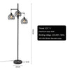 Modern Black Floor Lamp 3 Head Tree Design Stem Large Living Room Light Lighting