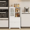 Floor Cabinet Freestanding Bathroom Storage Cabinet-White
