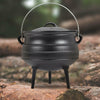 8L Cast Iron Stew Pot Dutch Oven Pot Open Fire Campfire Outdoor Camping Cooking