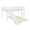 3ft Single Bunk Beds Pine Wood Kids Childrens Bed Frame High Sleeper with Slide