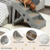 NEW FOLDING PET STEPS PORTABLE STAIRS DOG PUPPY FOLDABLE LADDER SOFA BED UP-DOWN