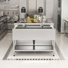 Commercial Sink Stainless Steel Freestand Kitchen Sink 120cm Single Bowl Drainer
