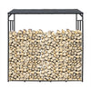 Extra Large Outdoor Wooden Log Store Metal Garden Shed Firewood Stacking Storage
