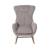 Light Grey Velvet Single Sofa Rocking Chair Recliner Lounge Living Room Armchair