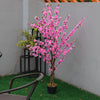 5FT Potted Cherry Artificial Blossom Tree Indoor Outdoor Plant Peach Pink Flower