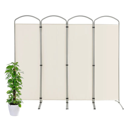 4-Panel Room Divider 188cm Folding Privacy Screen Portable Wall Divider for Home