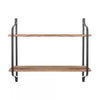 UK Large Rustic Industrial Pipe Wall Floating Shelf Wooden Storage Shelving Unit