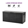 LARGE PLASTIC GARDEN PATIO STORAGE DECK BOX CHEST LID CONTAINER WATERPROOF SHED