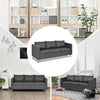 Faux Leather Upholstered Sofa Convertible Sectional Sofa Couches Living Room