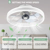 LED Ceiling Fan Light Dimmable Living Room Chandelier Lamp With Remote Control
