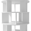 5 Tiers Rotatable Round Shoe Rack for Living Room,White