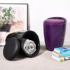 Storage Stool w/ Faux Leather Ottoman Seat Toys Holder ABS Plastic Foam | 51cm