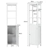 3-Tier Bathroom Storage Cabinet Free-Standing Floor Cabinet Adjustable Panel