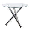 90cm Clear Tempered Glass Dining Table Home Furniture Cafe Lounge Recept Table