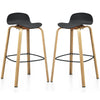 2 Pcs Counter Breakfast Dining Bar Chairs Kitchen Island High Stools W/ Footrest