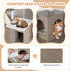 2-in-1 Modern Tall Cat Tower Hidden Litter Box Enclosure Furniture w/Sisal Posts