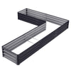 Rectangular Galvanized Steel Planter Box Garden Splicable Flower Trough Grow Bed