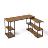 Mondeer L-Shape Computer Desk Corner Desk with 360 Degree Rotatable S-Shelf