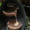 Garden Egg Shaped Cascading Water Feature Fountain Electric LED Pump Decor UK
